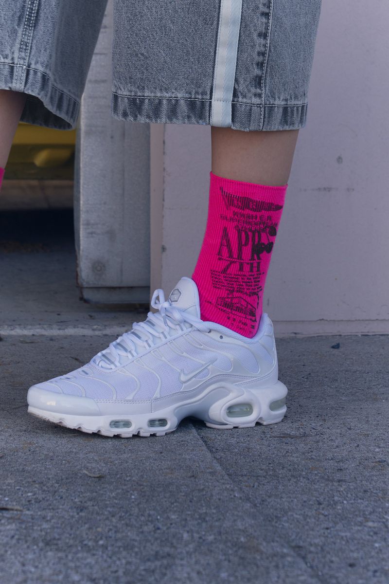 YOUTHHOSTEL GRAPHIC SOCKS [PINK]