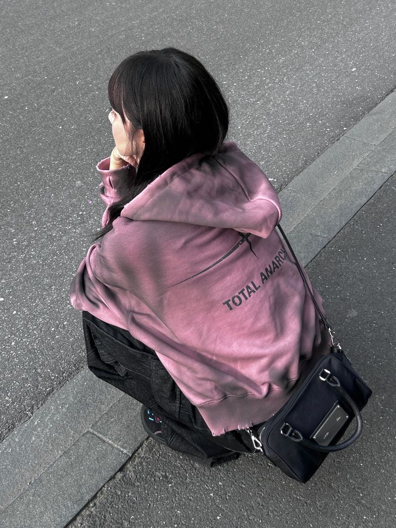 Unisex Tie Dye Over Hooded Zip-Up 2C