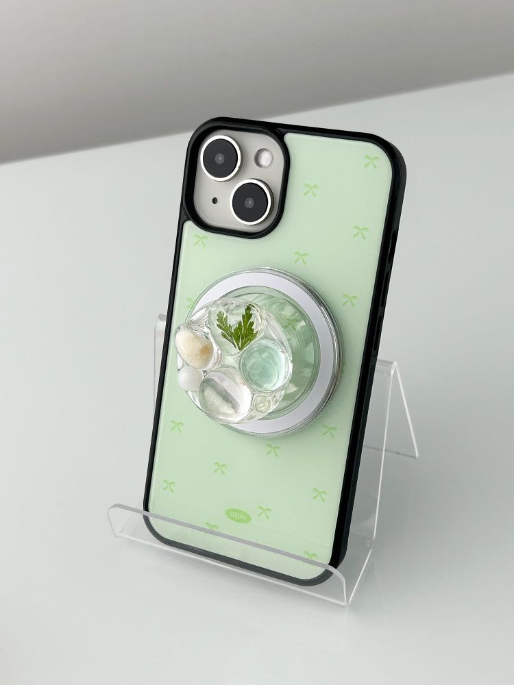 Melon Ribbon Magsafe Glass Bumper Case