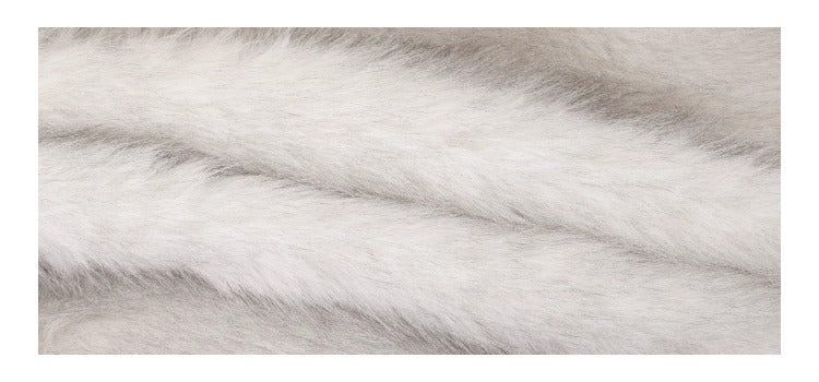 Snow Fox No Collar Fur Jacket