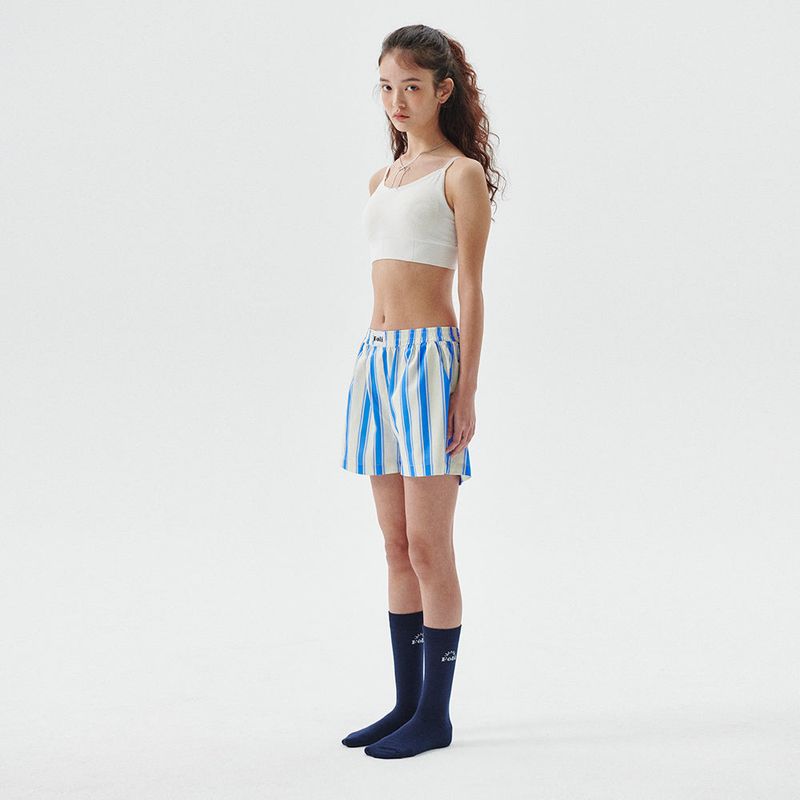 (W) Blue Pin Stripe PJ Shorts