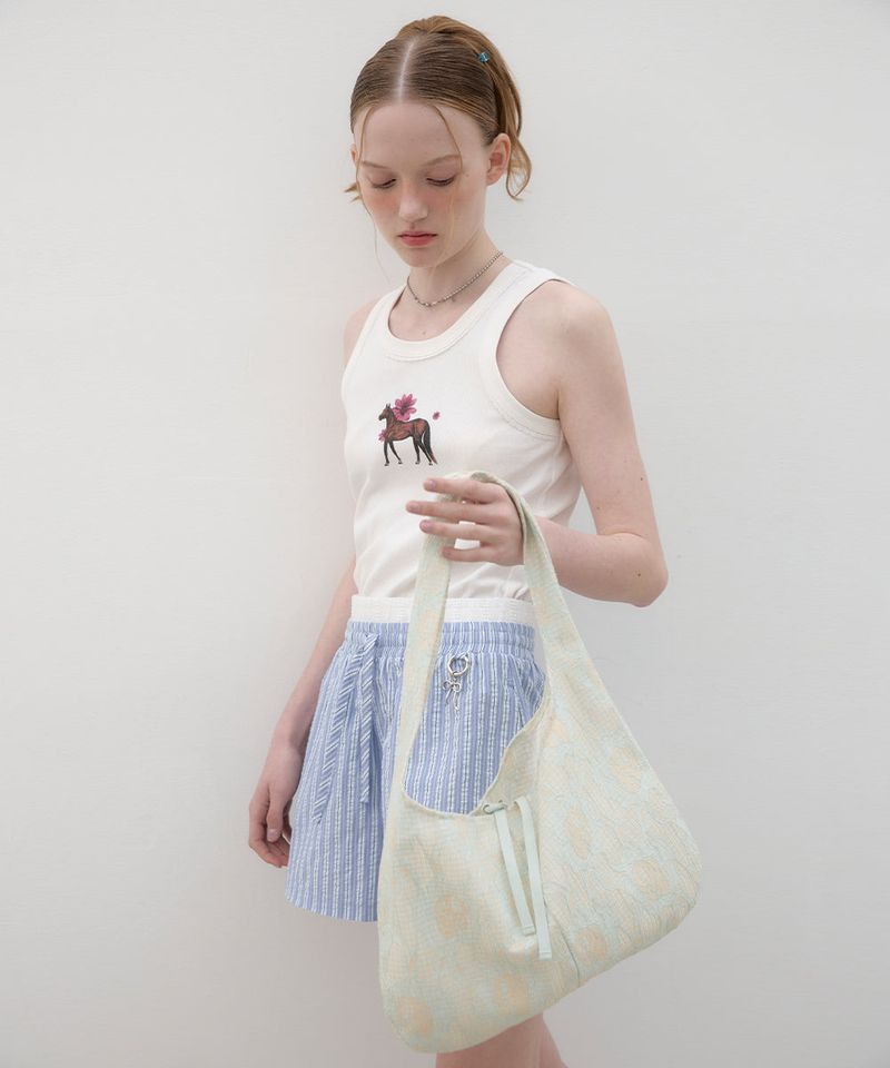 Flower Horse Tank Top - White