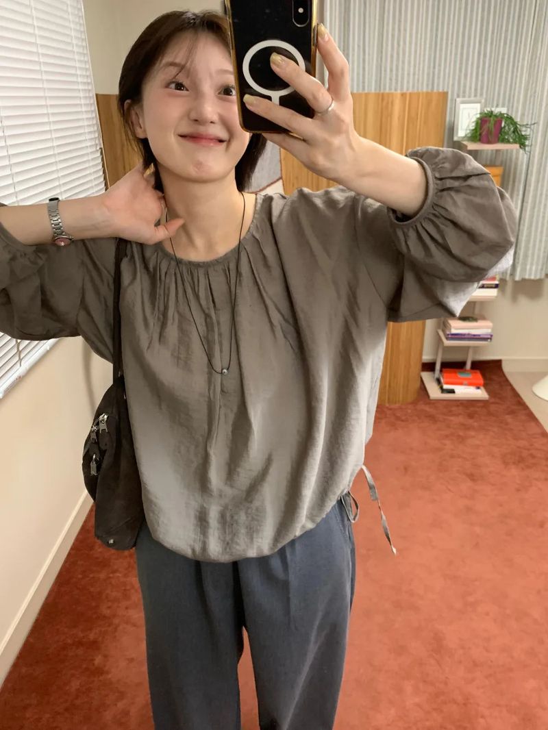 Hour string blouse