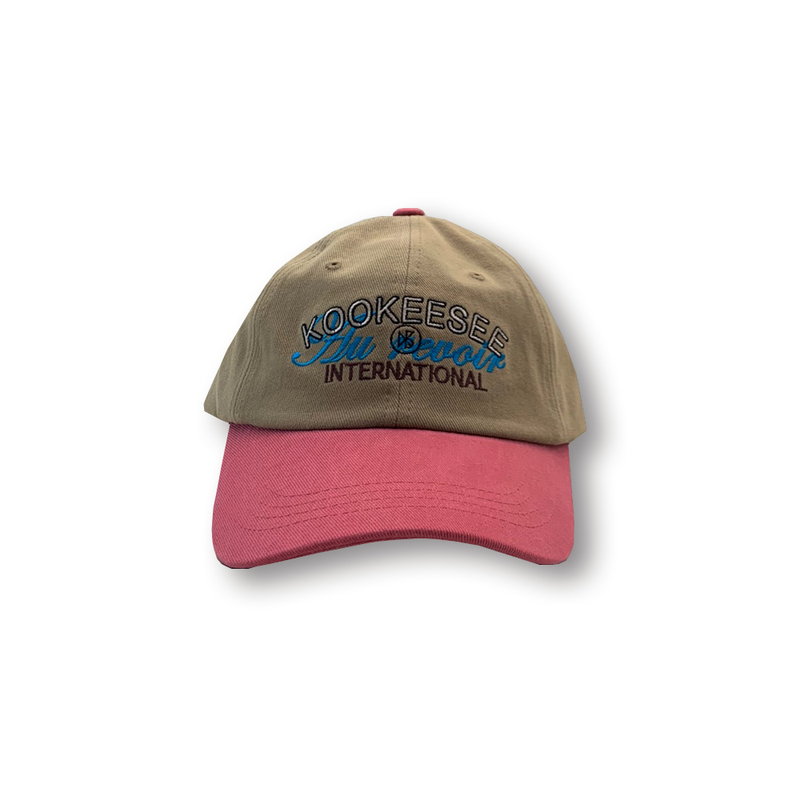 KOOKEESEE（クキシ）の「two tone vintage washing ball cap (Beige/Dark pink)（Hats）」
