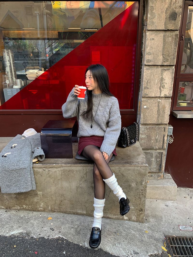 [MADE] MUHR HIGH-NECK CABLE KNIT