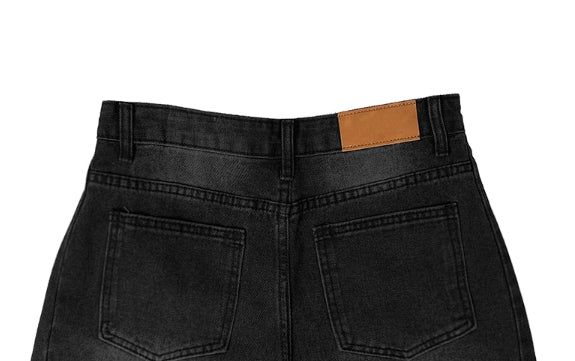 Bomshu Wide Washing Denim Long Pants