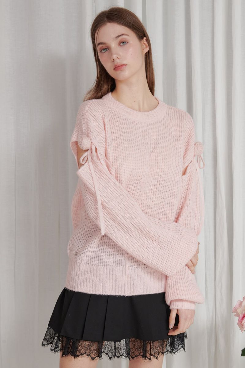 ROSE CUT OUT KNIT pink