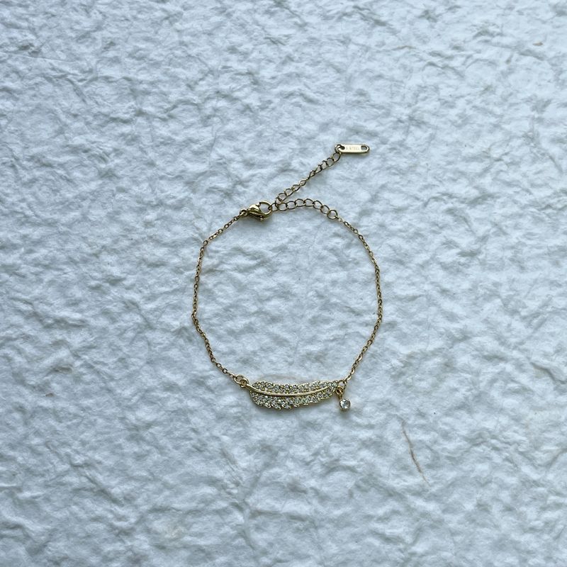 Golden Feather Bracelet
