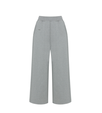 [mnem] pintuck logo jogger pants (gray)