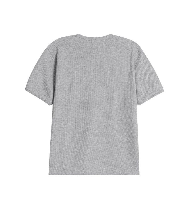 Lowden Slim Ribbed Henley Neck Short Sleeve Tee