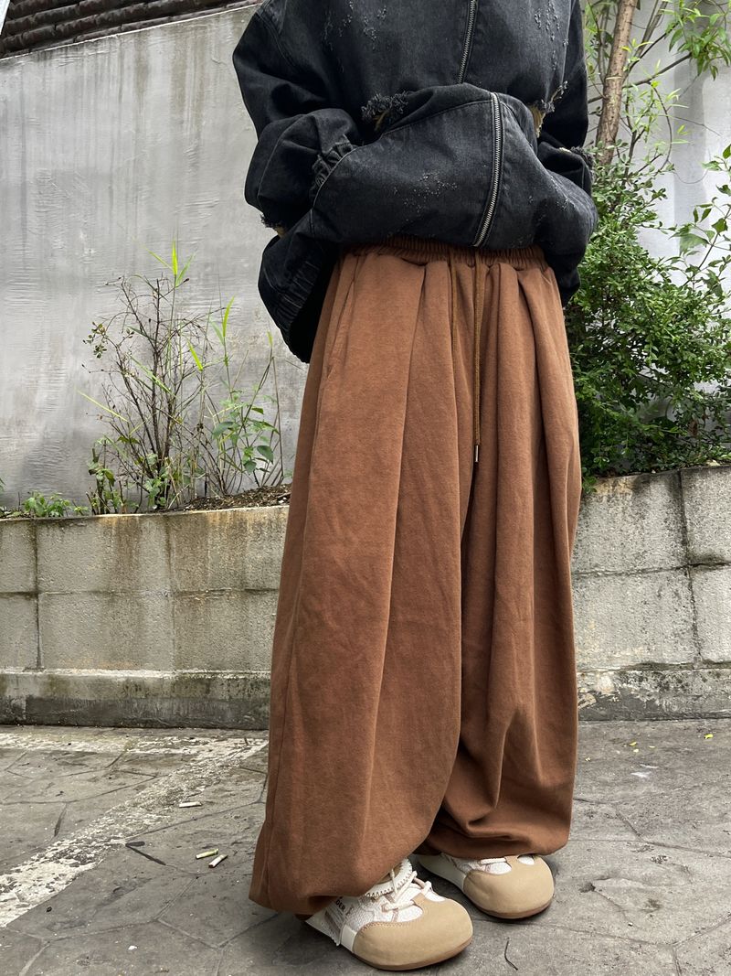 Kafka dart banding wide pants