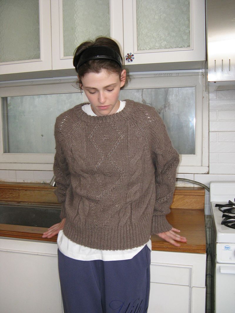 Cozy cable knit_brown