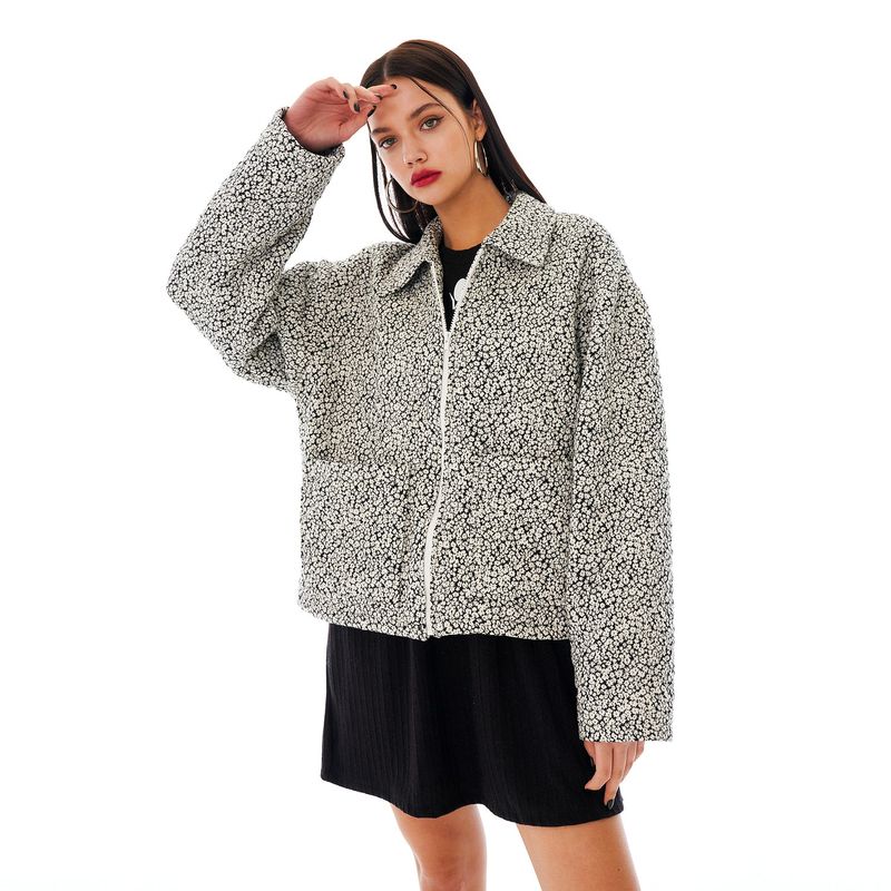 Flower Quilting Jumper [Black]