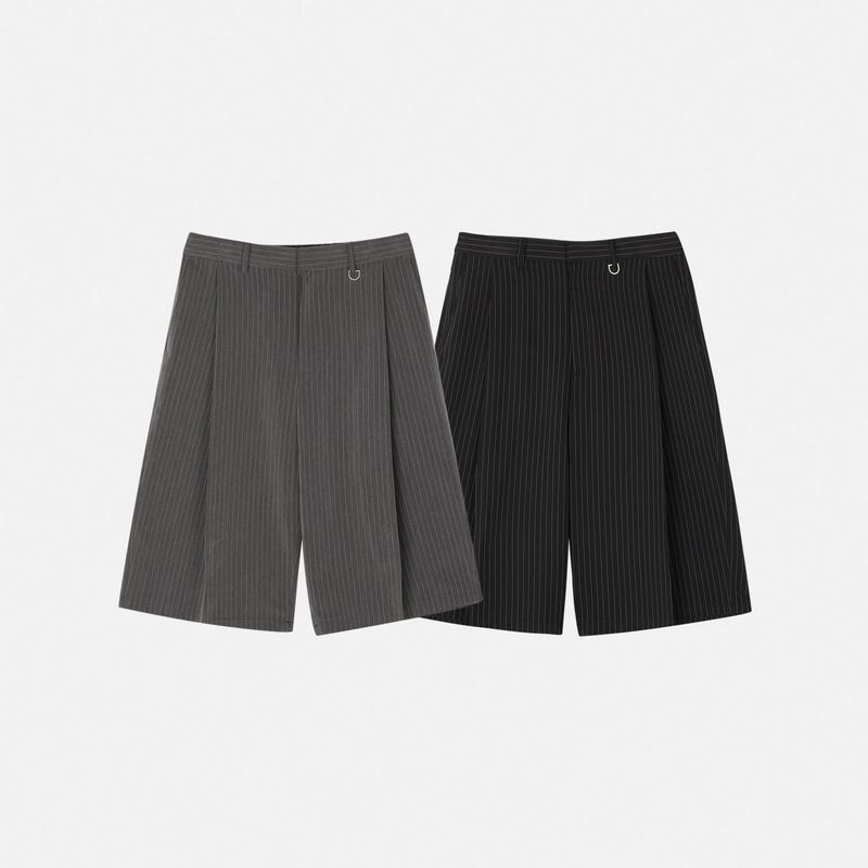 Laurent keyring stripe bermuda pants