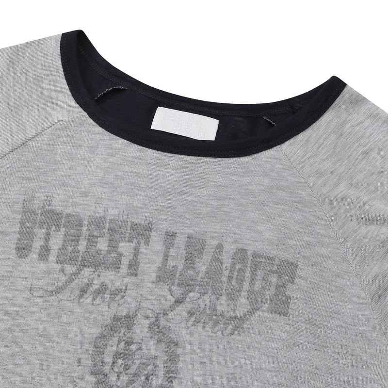 Street league blur artwork double layer long sleeve (Navy)