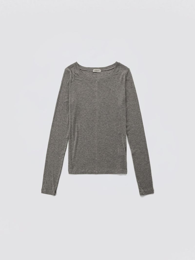 Tencel Long Sleeve Tee_Melange