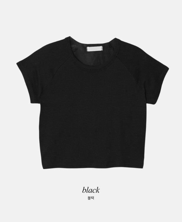 Tena Basic Short Sleeve Crop T-shirt (5color)