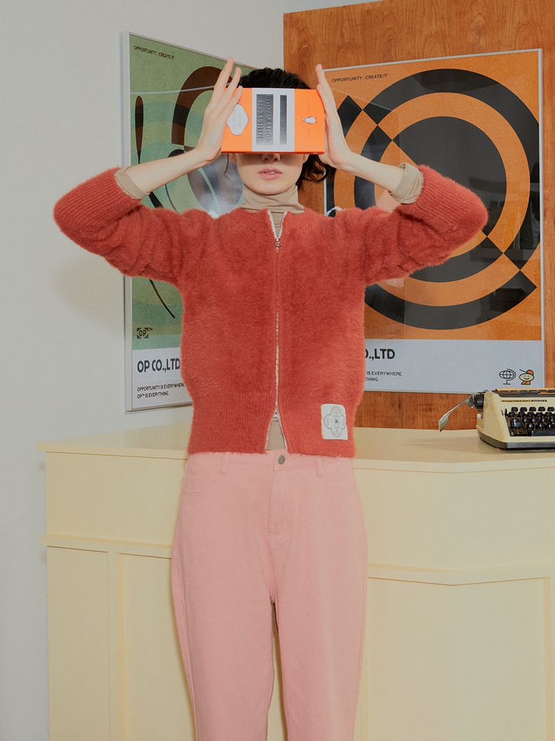 VITALSIGN（バイタルサイン）の「[LINE] Mohair Wool Blend Knit Zip-Up（Tops）」