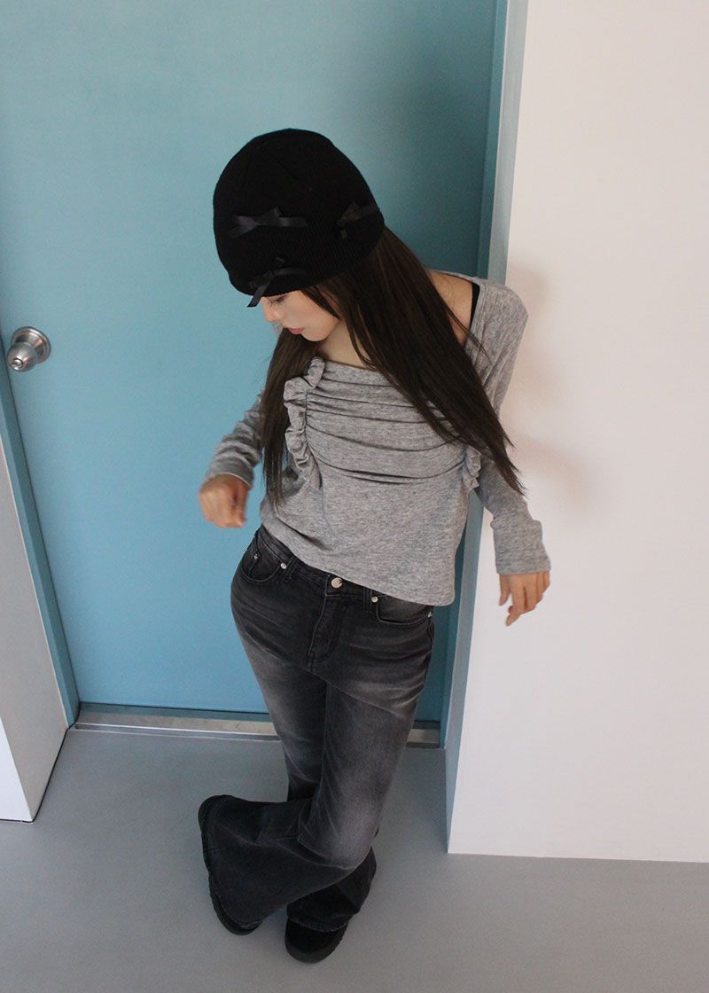 BLACK CAT BOOTS CUT DENIM