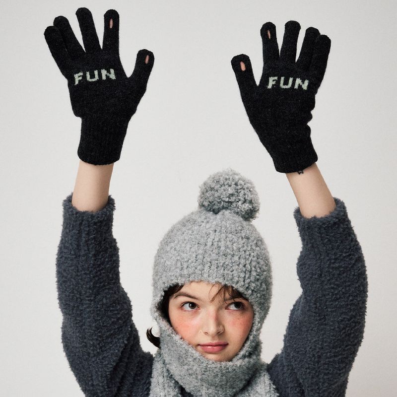 FUN FROM FUN（ファンフロムファン）の「MESSAGE GLOVES, CHARCOAL（Fashion Accessories）」