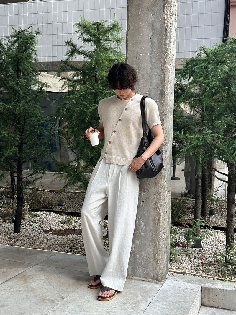 lemenne（ルメンヌ）の「LMN エッセンシャルビズクールリネンワイドパンツ (5 colors)（パンツ）」