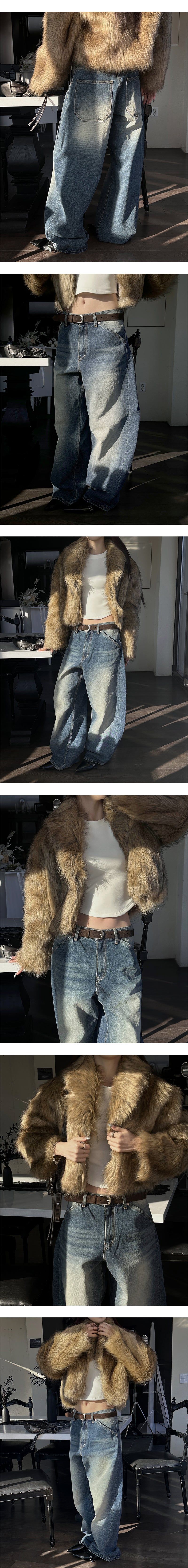 [F/W] Brush fake fur jacket 