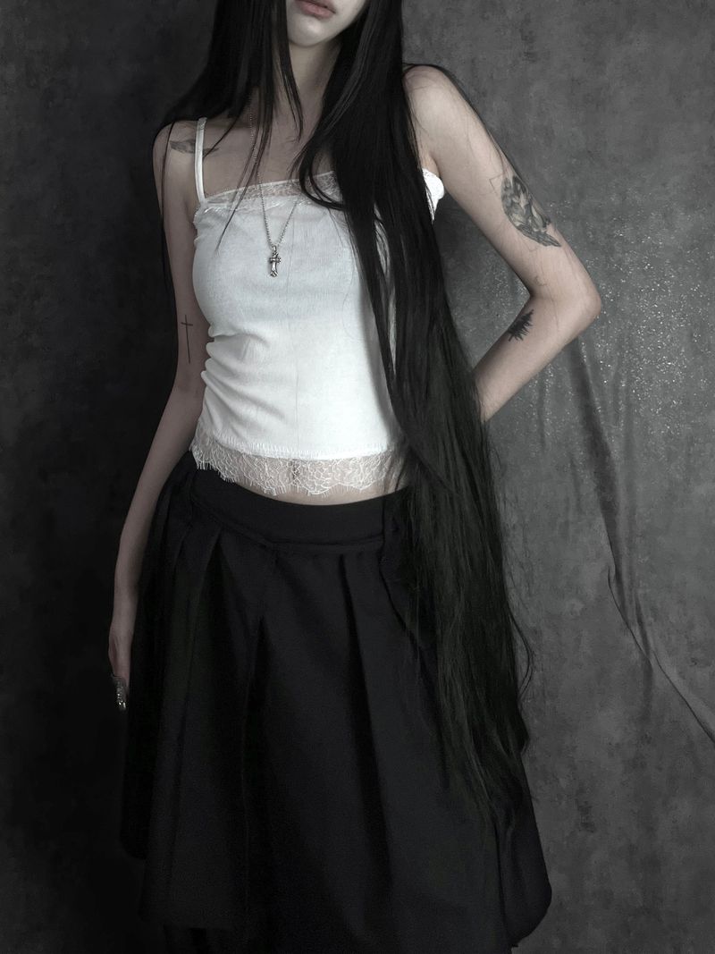 gloy lace sleeveless (2color)