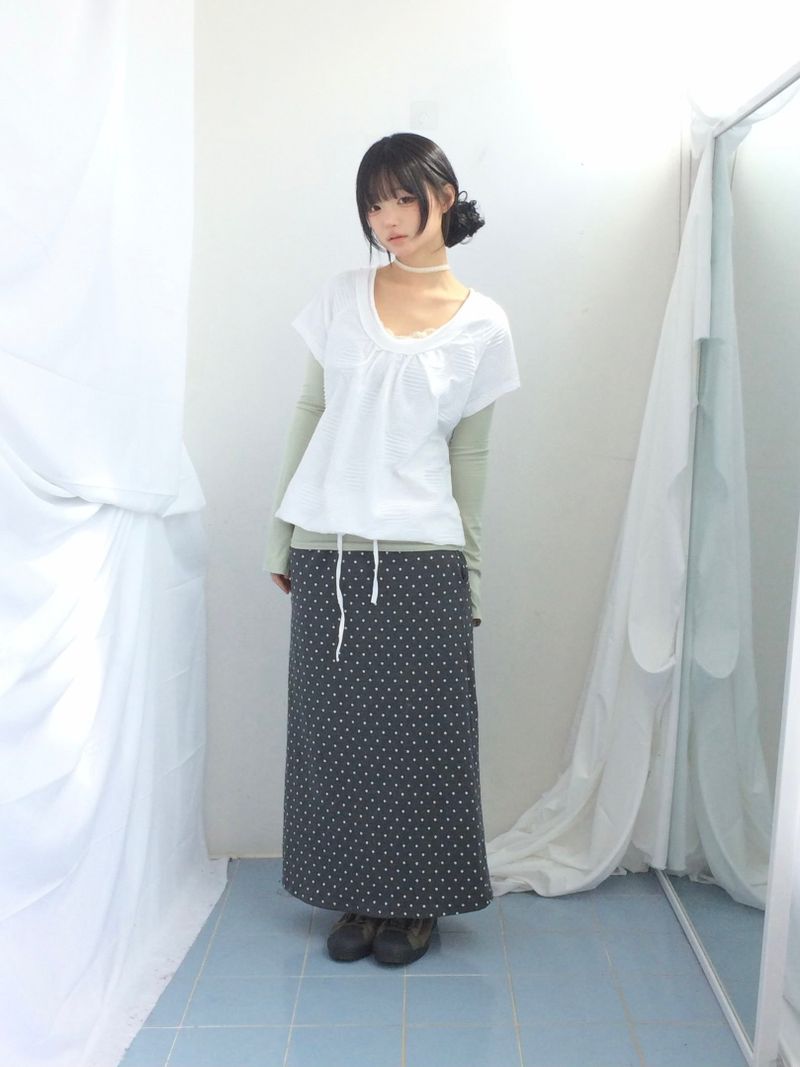 embossed shirring strap t