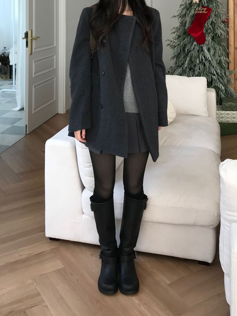 Innerf Wool Half Coat (3 colors)