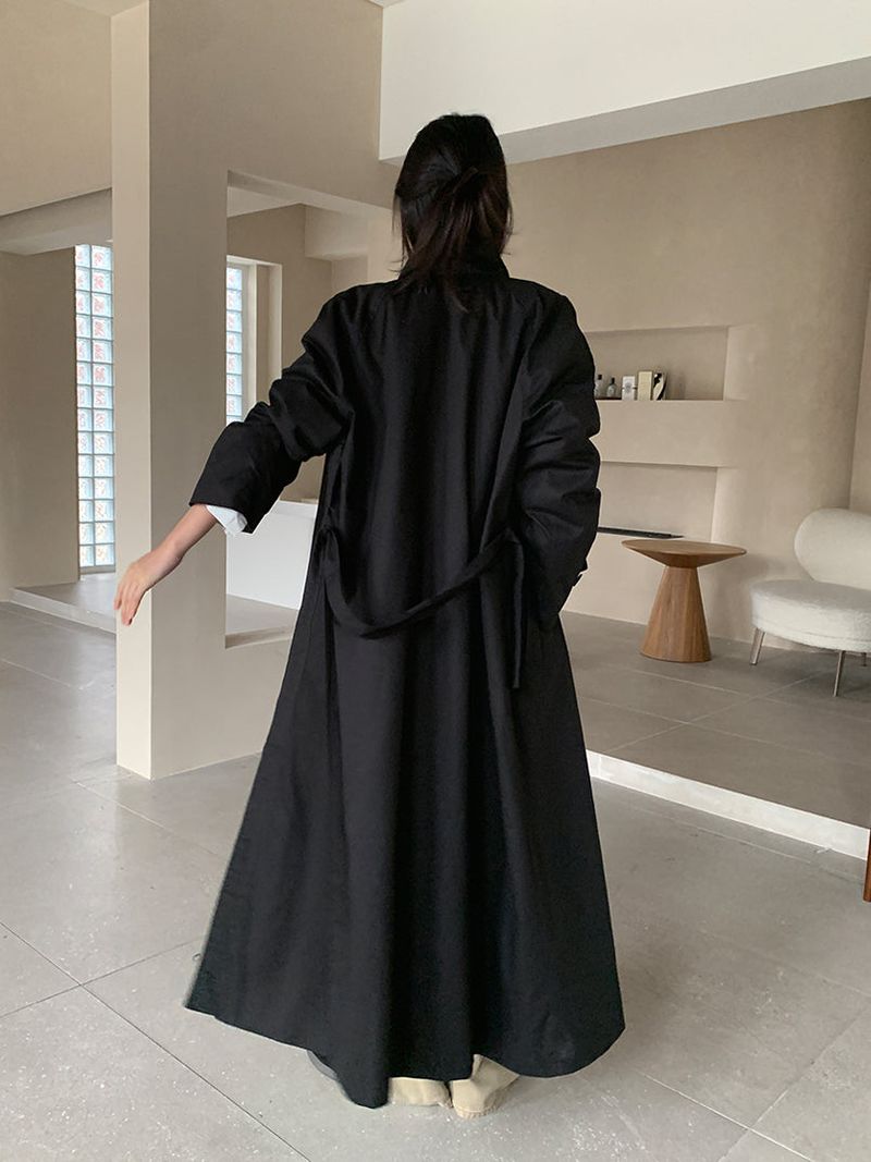 HIGH NECK MAXI TRENCH COAT (3C)