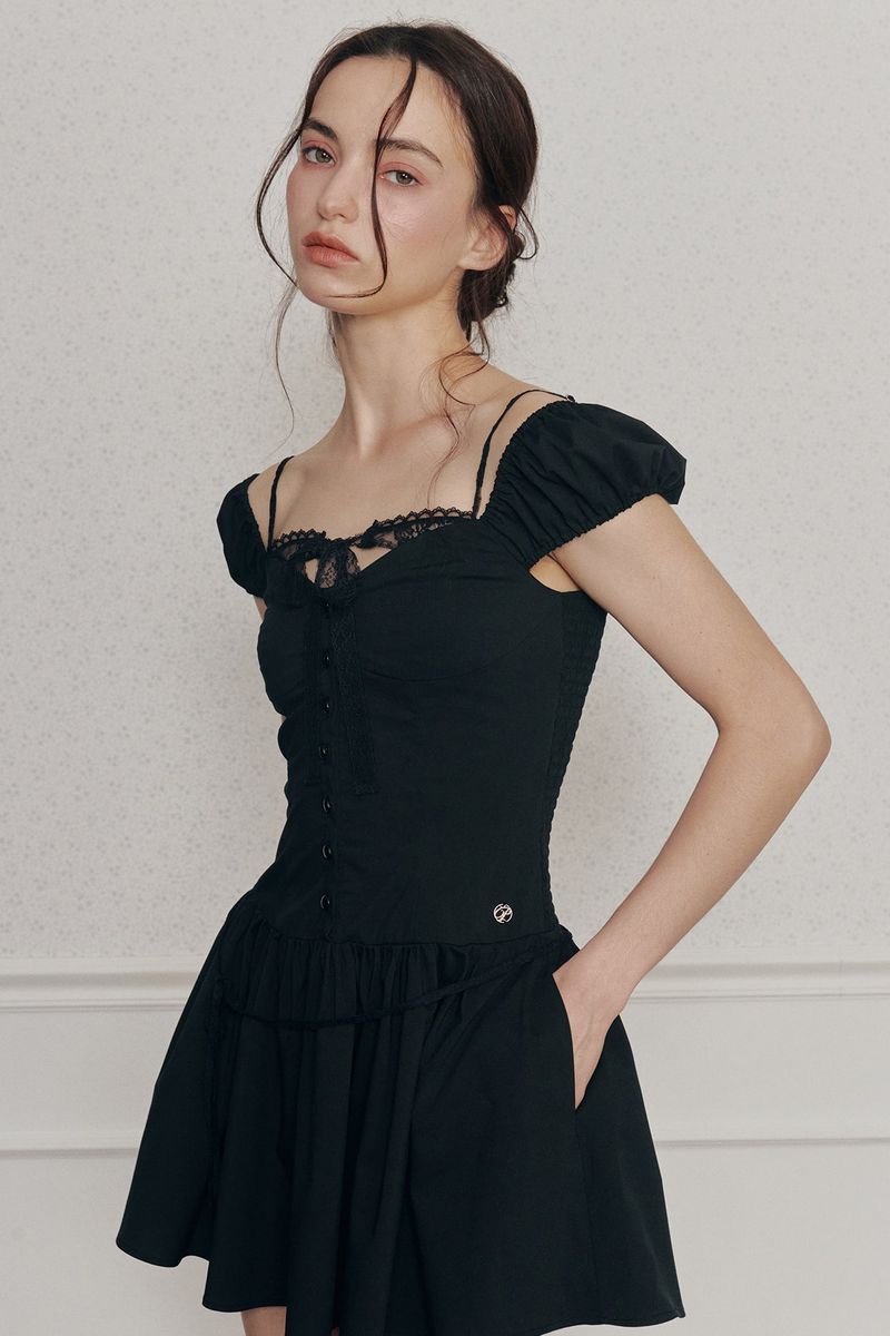 WENDY RIBBON DRESS black
