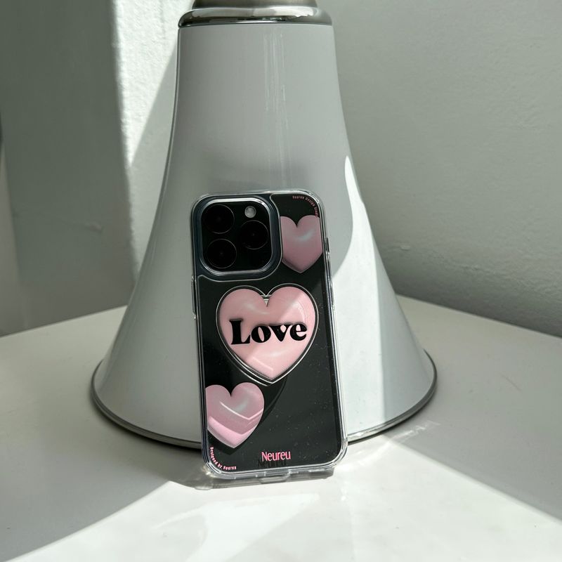 Blushing Rose Heart Balloon Case (Jelly Hard)