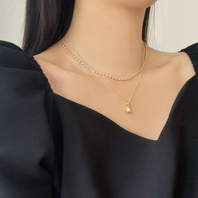 Pearl Shell Layered Necklace