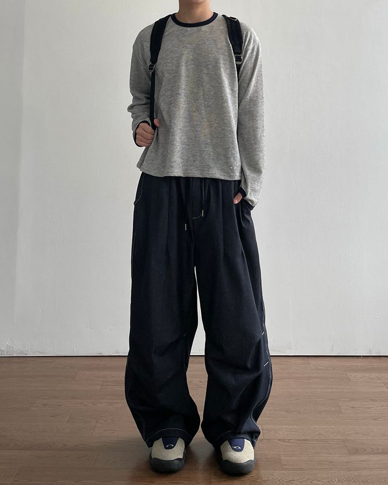Lav Crop Contrast Knit