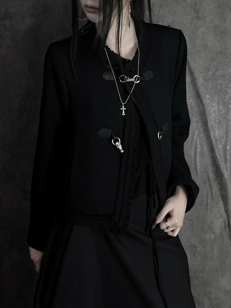 buckle tweed jacket (2color)