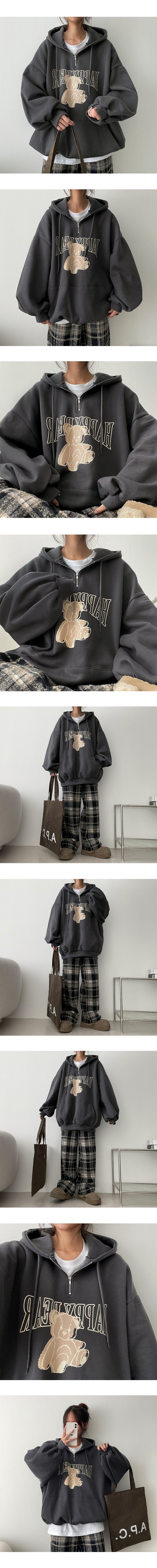 [Fleece] Kuni Thick Wool Checkered Banding Pants