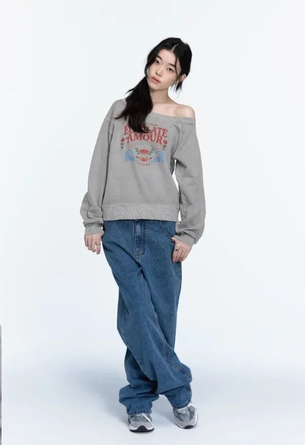 26FW★ Amorcat Pigment Sweatshirt