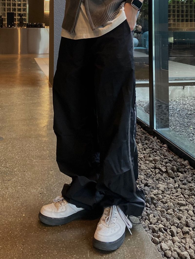 Piping Track Nylon Pants 5C