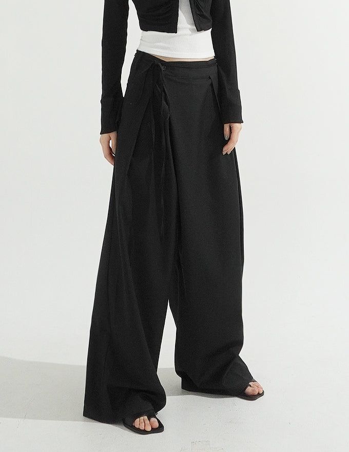 Two-button Wrap Pants