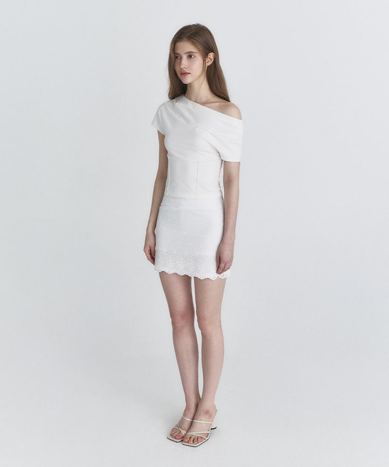 Drape t-shirt (Ivory)