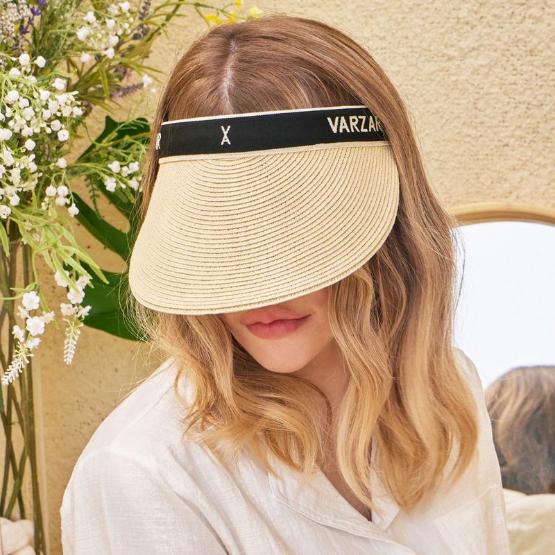 VARZAR（バザール）の「Organic band paper sun visor Black（Hats）」