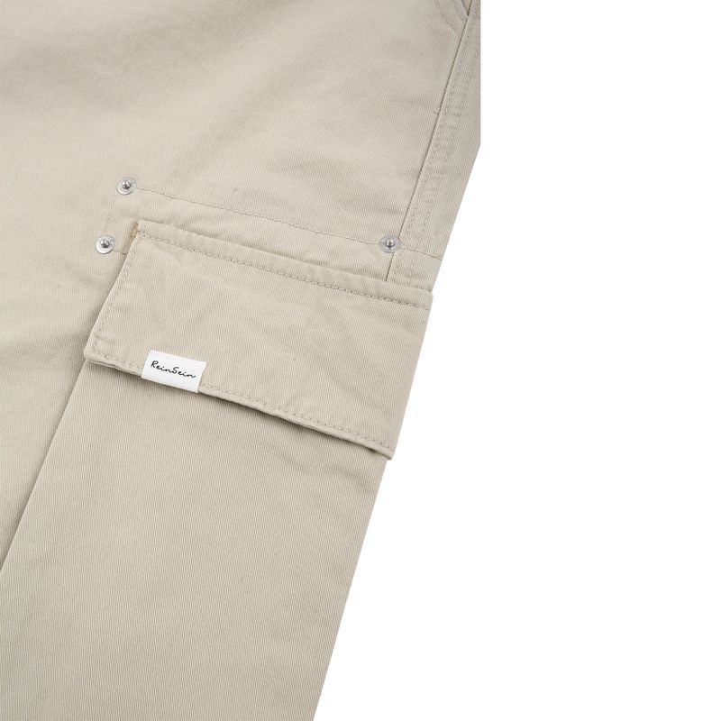 Light beige snap cargo pants