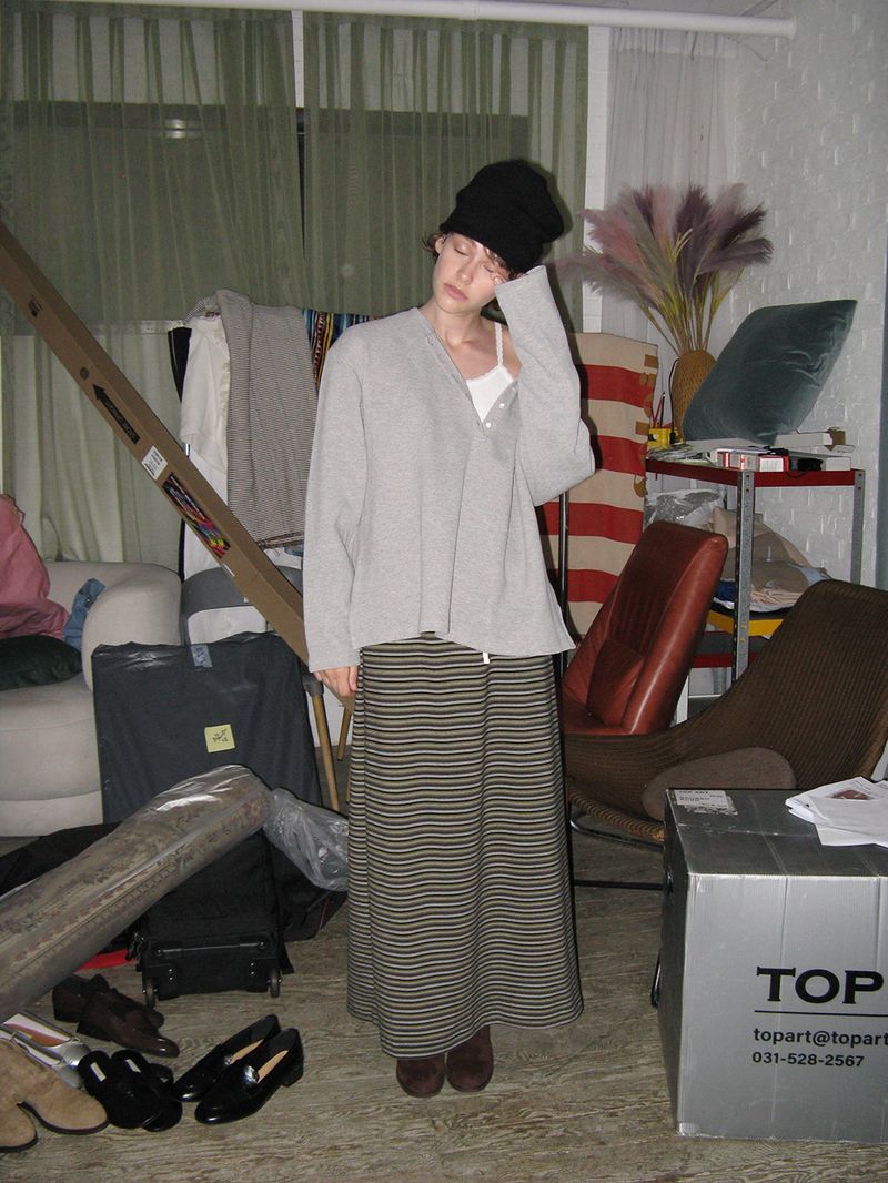 String long skirt_stripe