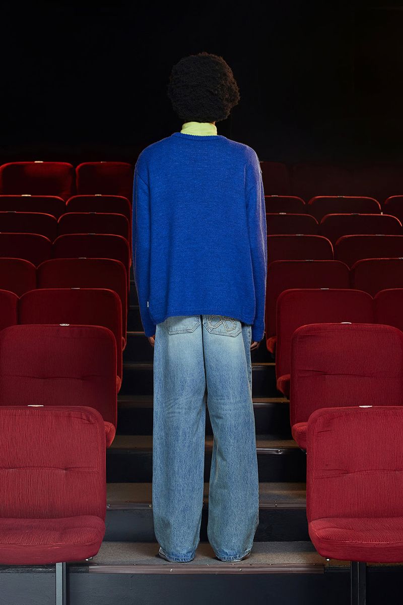 DESTROYED MOHAIR KNIT / BLUE