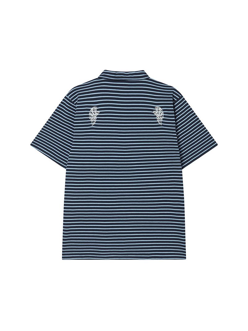 OVERSIZED WING POLO SHIRT BLUE