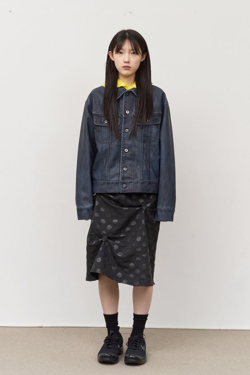 (W) Oshi Button Dot Skirt
