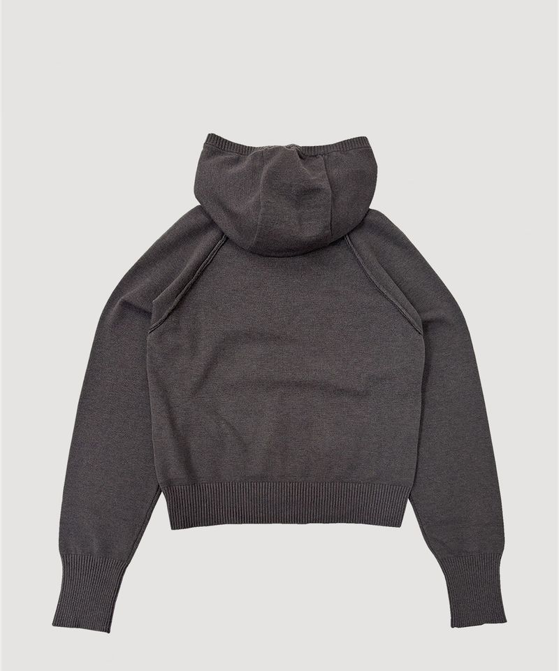 KNIT HOODIE TOP
