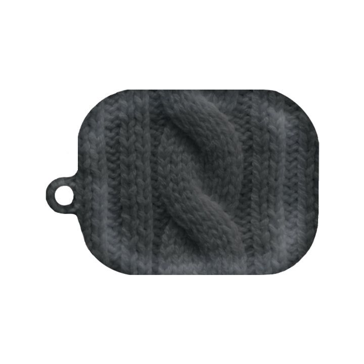 ONCESTUDIO(オンセスタジオ)の「(14 Charcoal) Twisted Knitted matte AirPods Case(Smartphone Accessories)」