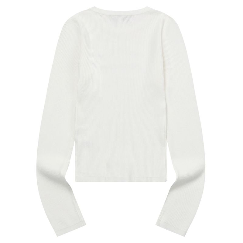 GREAVE R-NECK CROP RIB KNIT (5COLOR)