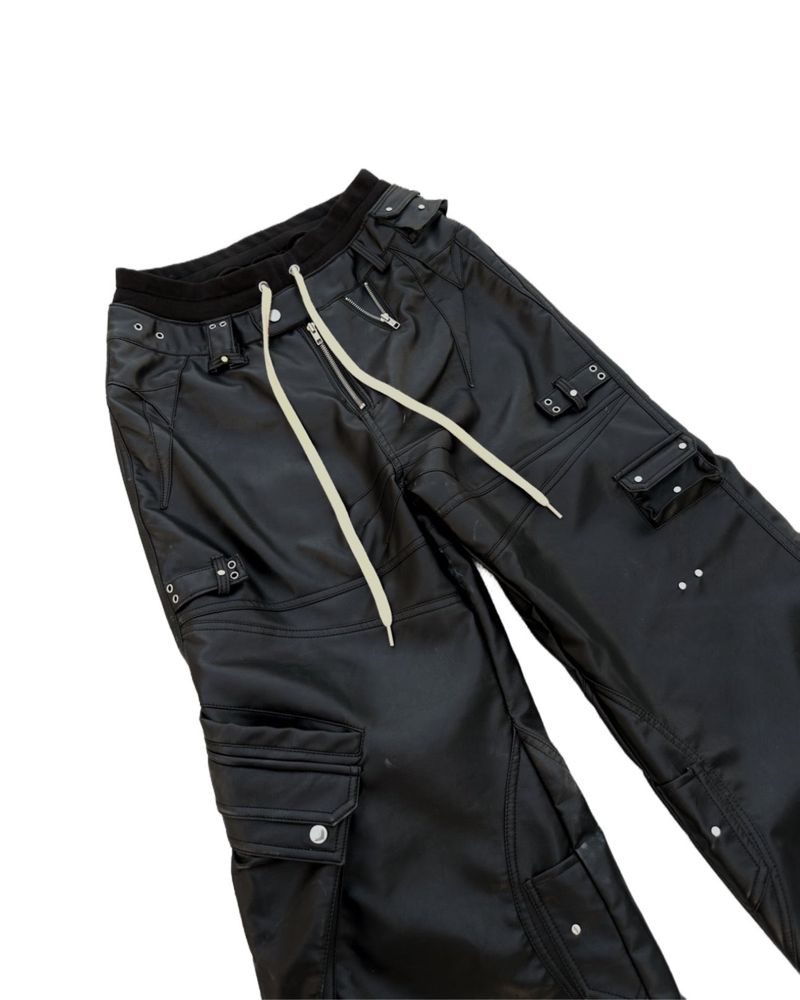 "GHIDØRAH CHAØS LEATHER CARGO PANTS"